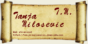 Tanja Milošević vizit kartica